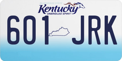 KY license plate 601JRK