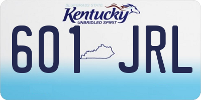 KY license plate 601JRL