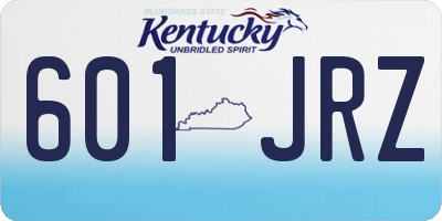 KY license plate 601JRZ