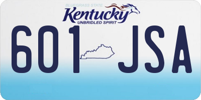 KY license plate 601JSA