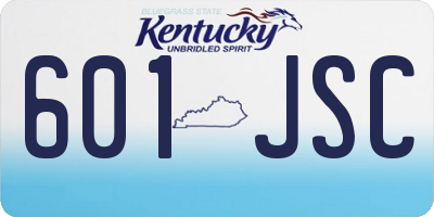 KY license plate 601JSC