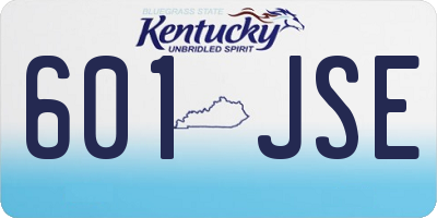 KY license plate 601JSE