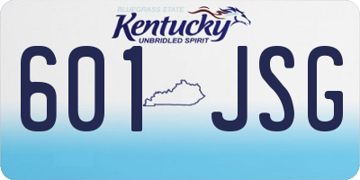 KY license plate 601JSG
