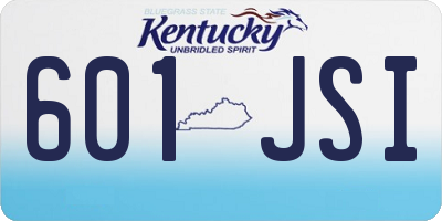 KY license plate 601JSI