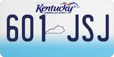 KY license plate 601JSJ