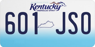 KY license plate 601JSO