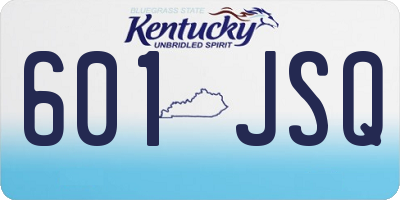 KY license plate 601JSQ