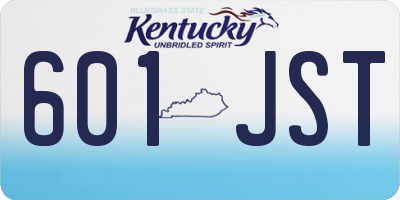 KY license plate 601JST