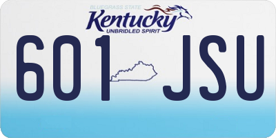 KY license plate 601JSU