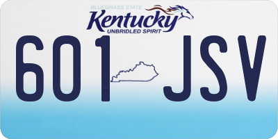 KY license plate 601JSV