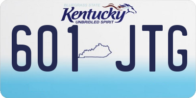 KY license plate 601JTG