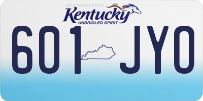 KY license plate 601JYO