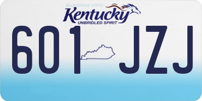 KY license plate 601JZJ