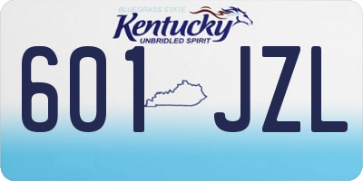 KY license plate 601JZL