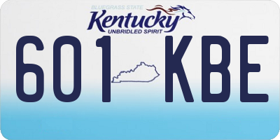 KY license plate 601KBE