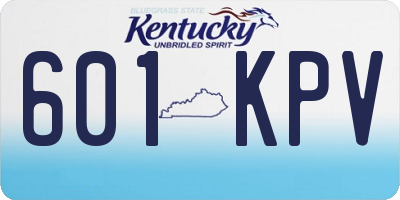 KY license plate 601KPV