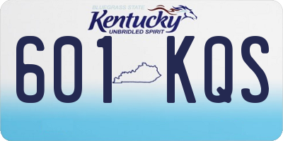 KY license plate 601KQS