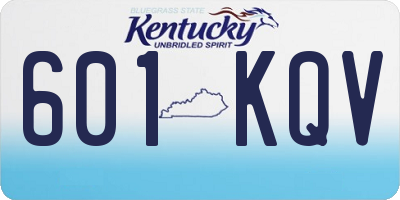 KY license plate 601KQV
