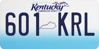 KY license plate 601KRL