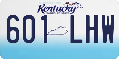 KY license plate 601LHW