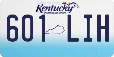 KY license plate 601LIH