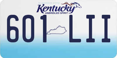 KY license plate 601LII