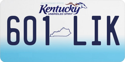 KY license plate 601LIK