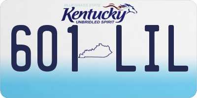 KY license plate 601LIL