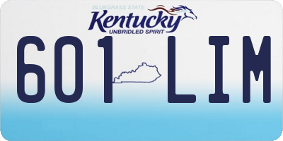 KY license plate 601LIM