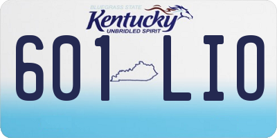 KY license plate 601LIO