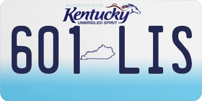 KY license plate 601LIS