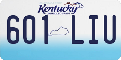 KY license plate 601LIU