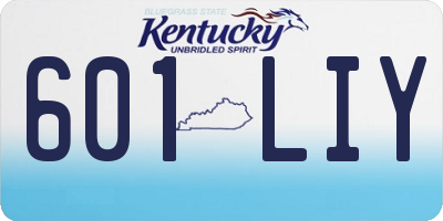 KY license plate 601LIY
