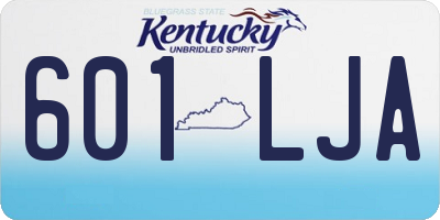 KY license plate 601LJA