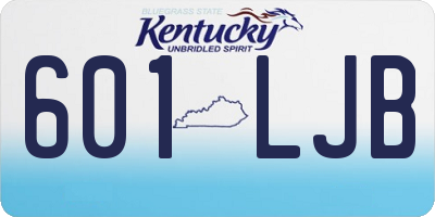 KY license plate 601LJB