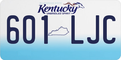 KY license plate 601LJC