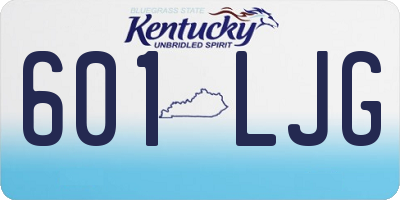 KY license plate 601LJG