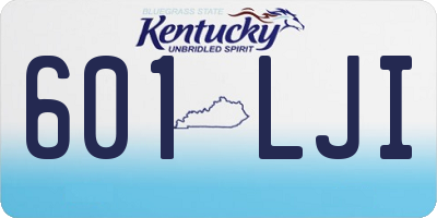 KY license plate 601LJI