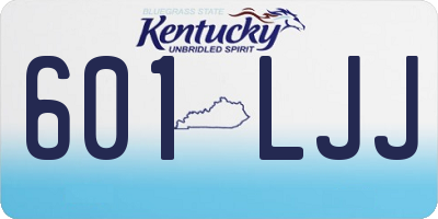 KY license plate 601LJJ