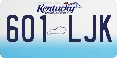 KY license plate 601LJK