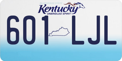 KY license plate 601LJL