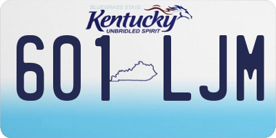 KY license plate 601LJM