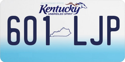 KY license plate 601LJP