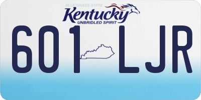 KY license plate 601LJR