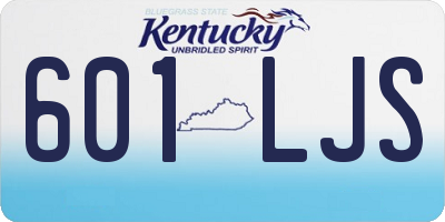 KY license plate 601LJS
