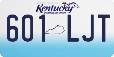 KY license plate 601LJT