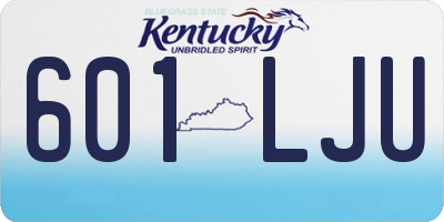 KY license plate 601LJU