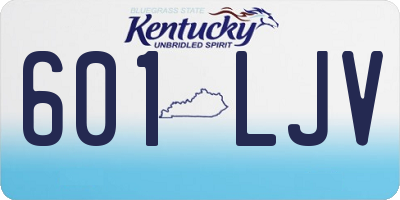KY license plate 601LJV