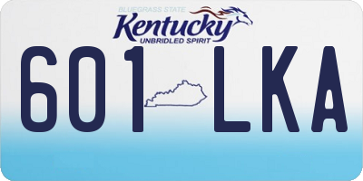 KY license plate 601LKA