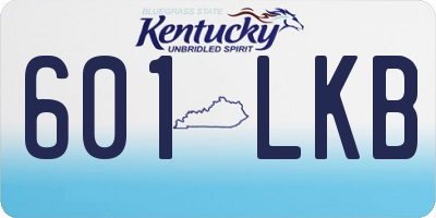 KY license plate 601LKB